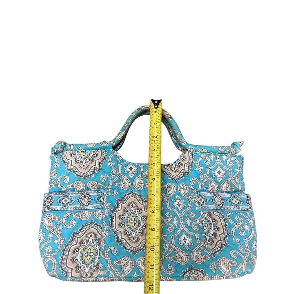 Vera Bradley Women's Turquoise Gabby Satchel Totally Turq Purse Handbag